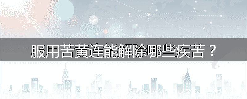 服用苦黄连能解除哪些疾苦?