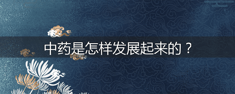 中药是怎样发展起来的？