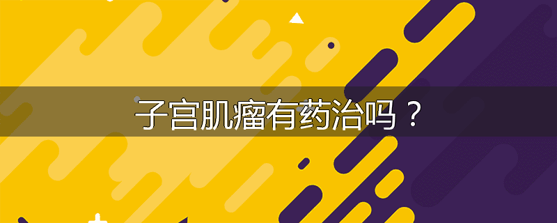 子宫肌瘤有药治吗?