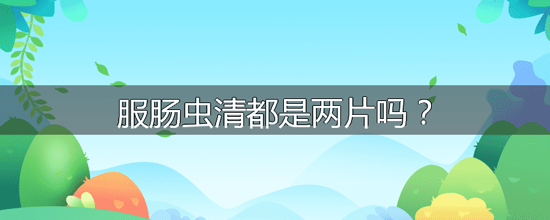 服肠虫清都是两片吗?