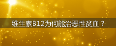 维生素B12为何能治恶性贫血？