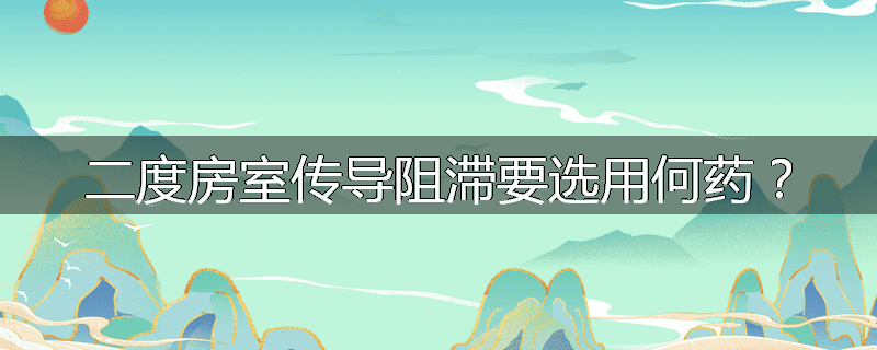 二度房室传导阻滞要选用何药?