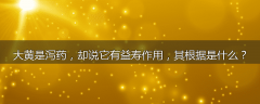 大黄是泻药，却说它有益寿作用，其根据是什么？