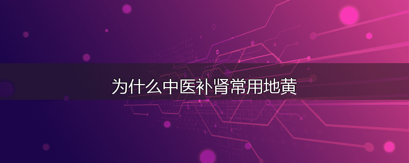 为什么中医补肾常用地黄