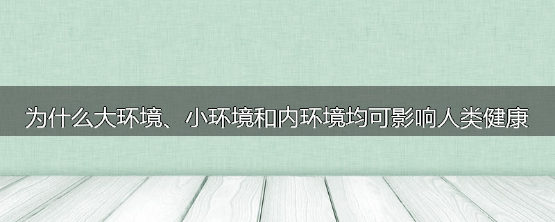 为什么大环境、小环境和内环境均可影响人类健康