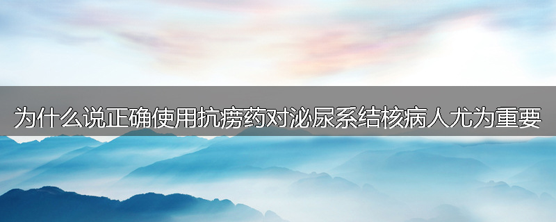 为什么说正确使用抗痨药对泌尿系结核病人尤为重要