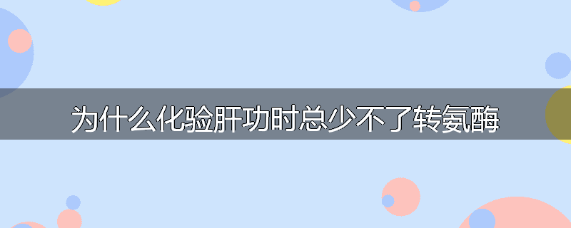 为什么化验肝功时总少不了转氨酶