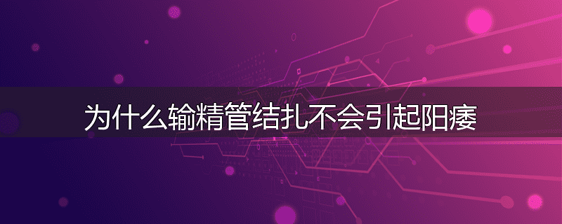 为什么输精管结扎不会引起阳痿