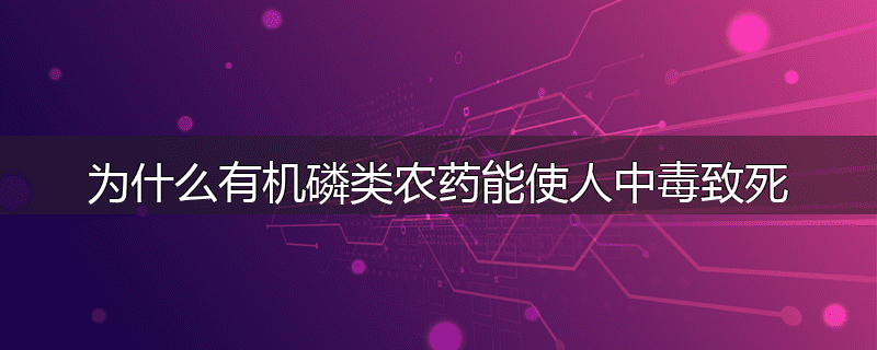 为什么有机磷类农药能使人中毒致死