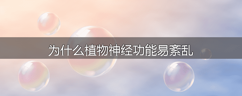 为什么植物神经功能易紊乱