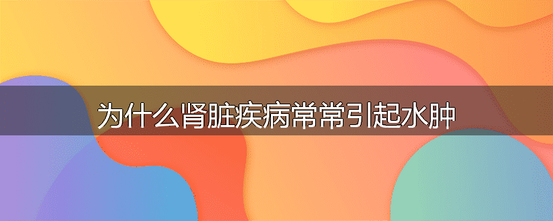为什么肾脏疾病常常引起水肿
