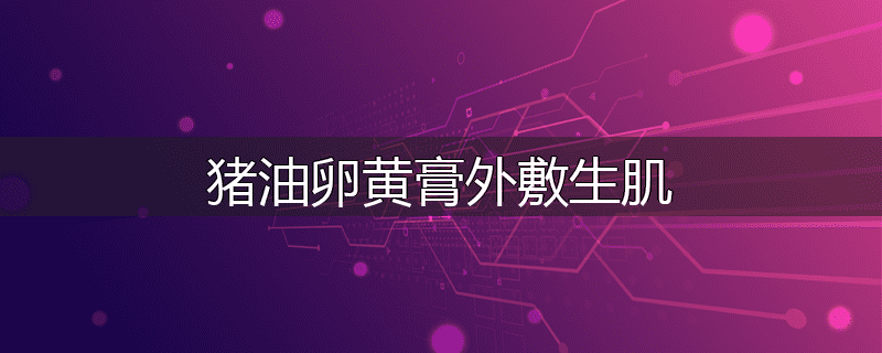 猪油卵黄膏外敷生肌