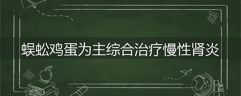 蜈蚣鸡蛋为主综合治疗慢性肾炎
