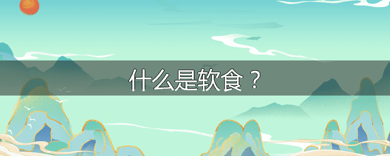 什么是软食？