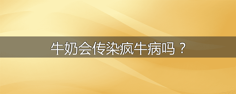 牛奶会传染疯牛病吗?