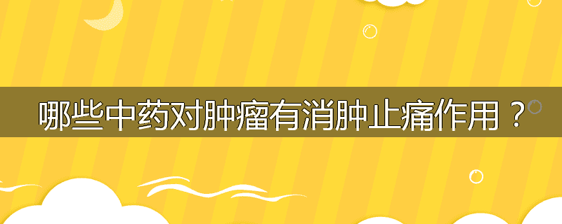 哪些中药对肿瘤有消肿止痛作用？
