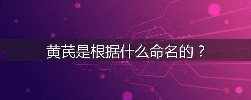 黄芪是根据什么命名的？