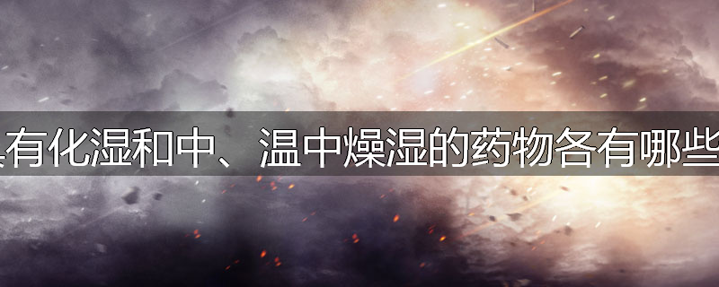 具有化湿和中、温中燥湿的药物各有哪些？