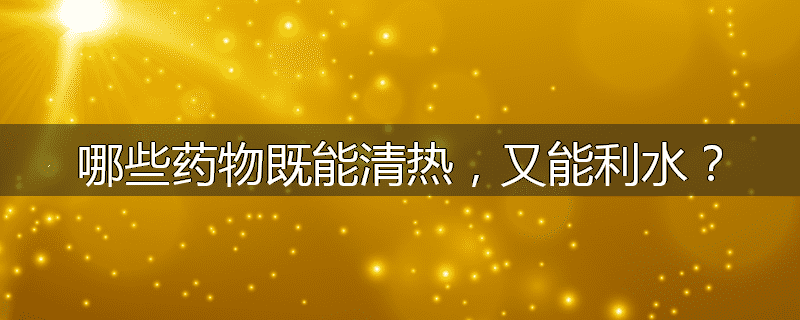 哪些药物既能清热，又能利水？
