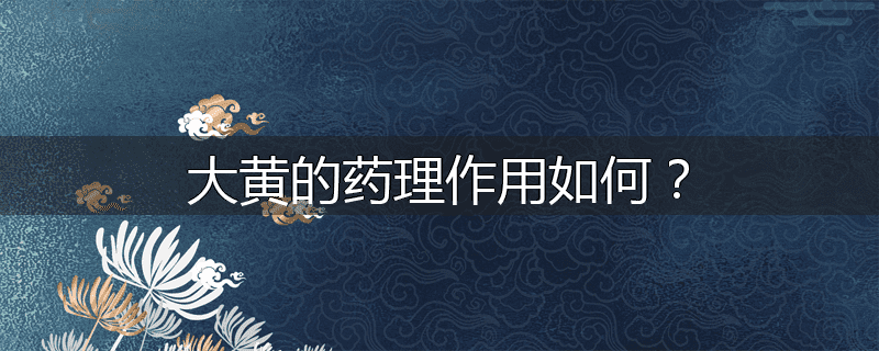 大黄的药理作用如何?