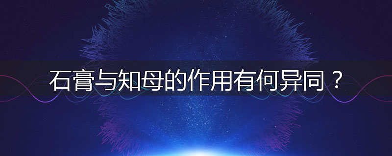 石膏与知母的作用有何异同?