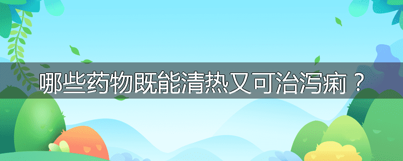 哪些药物既能清热又可治泻痢？