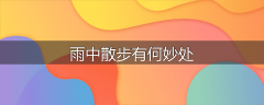 雨中散步有何妙处