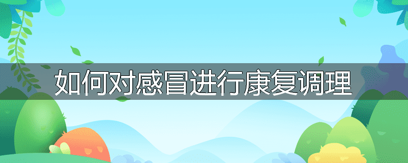 如何对感冒进行康复调理