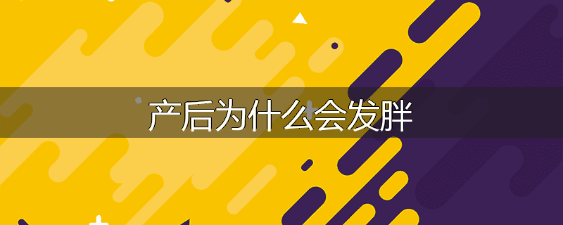 产后为什么会发胖