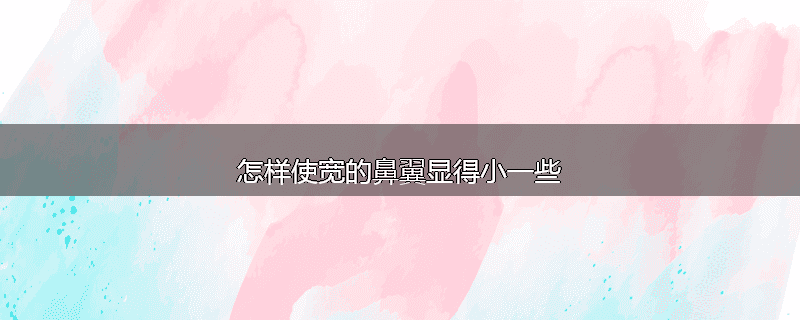 怎样使宽的鼻翼显得小一些