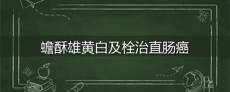 蟾酥雄黄白及栓治直肠癌
