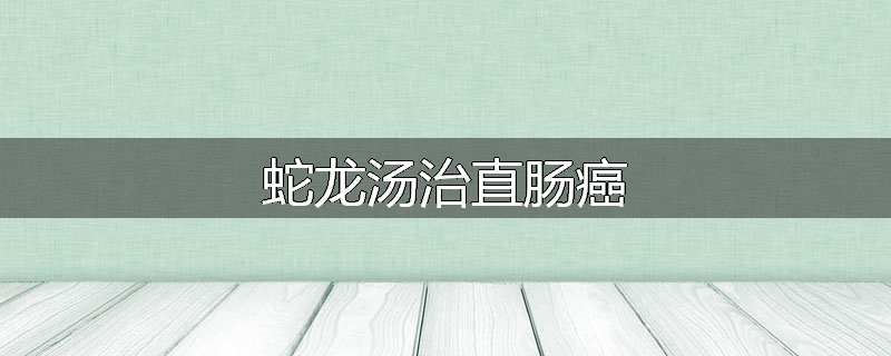 蛇龙汤治直肠癌