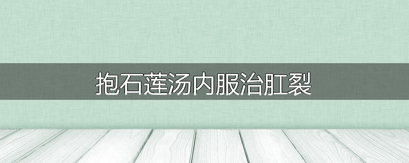 抱石莲汤内服治肛裂