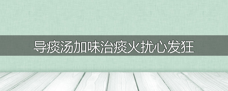 导痰汤加味治痰火扰心发狂