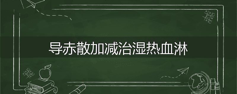导赤散加减治湿热血淋