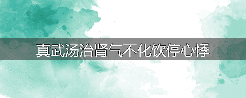 真武汤治肾气不化饮停心悸