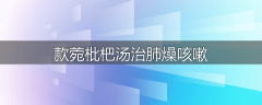 款菀枇杷汤治肺燥咳嗽