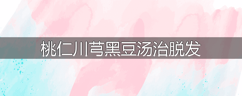 桃仁川芎黑豆汤治脱发