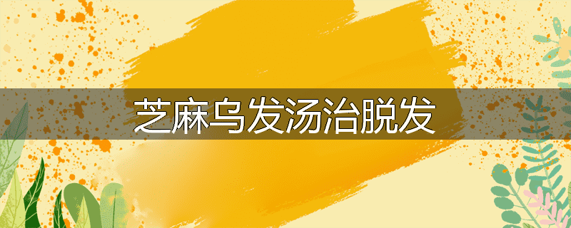 芝麻乌发汤治脱发