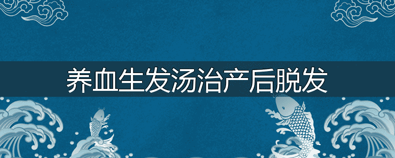 养血生发汤治产后脱发