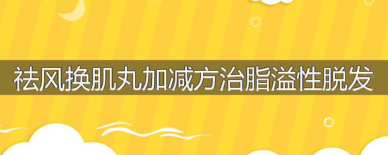 祛风换肌丸加减方治脂溢性脱发