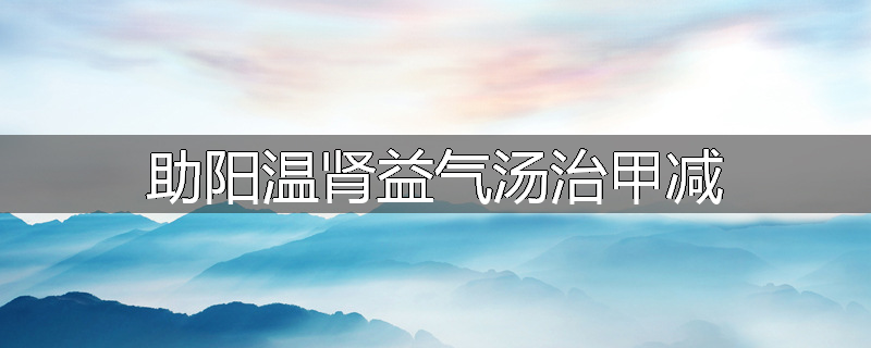 助阳温肾益气汤治甲减
