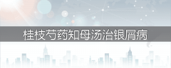 桂枝芍药知母汤治银屑病