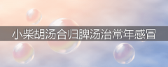 小柴胡汤合归脾汤治常年感冒
