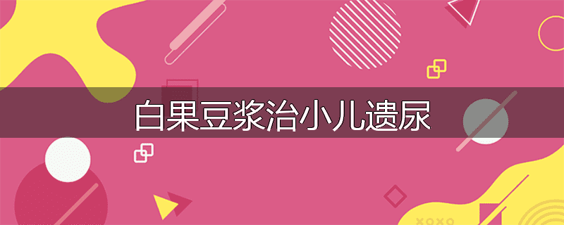 白果豆浆治小儿遗尿