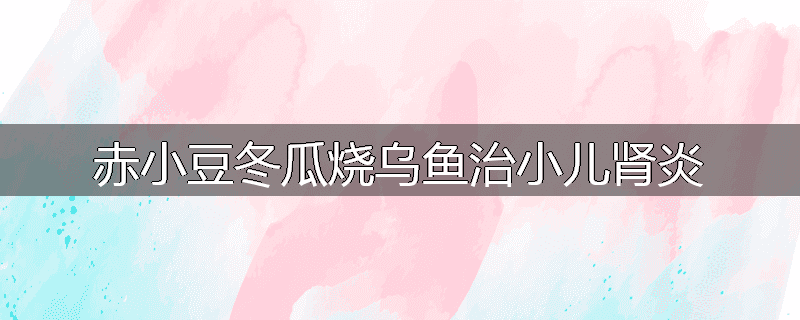 赤小豆冬瓜烧乌鱼治小儿肾炎