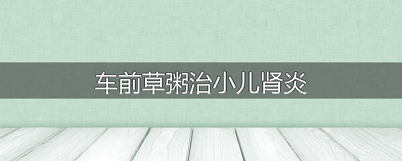 车前草粥治小儿肾炎