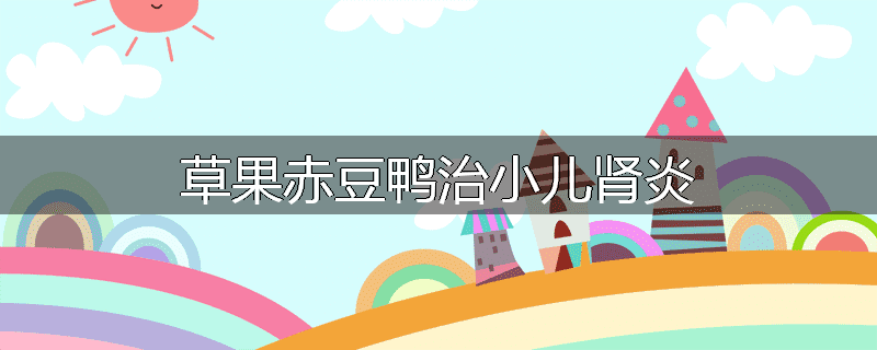 草果赤豆鸭治小儿肾炎