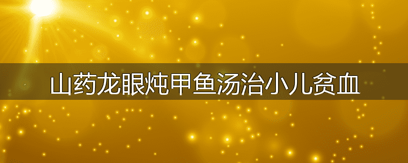 山药龙眼炖甲鱼汤治小儿贫血