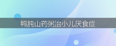 鸭肫山药粥治小儿厌食症